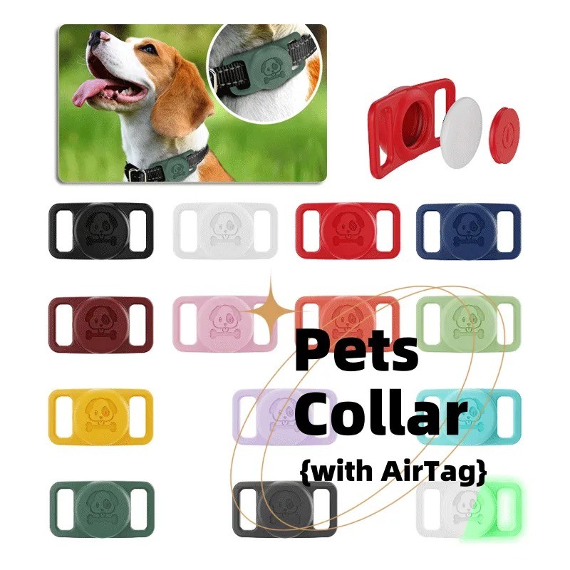 Funda protectora de silicona para Airtags para mascotas, perros y gatos