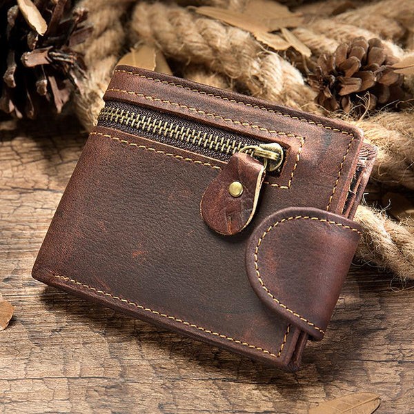 Cartera multiusos con hebilla retro para hombre