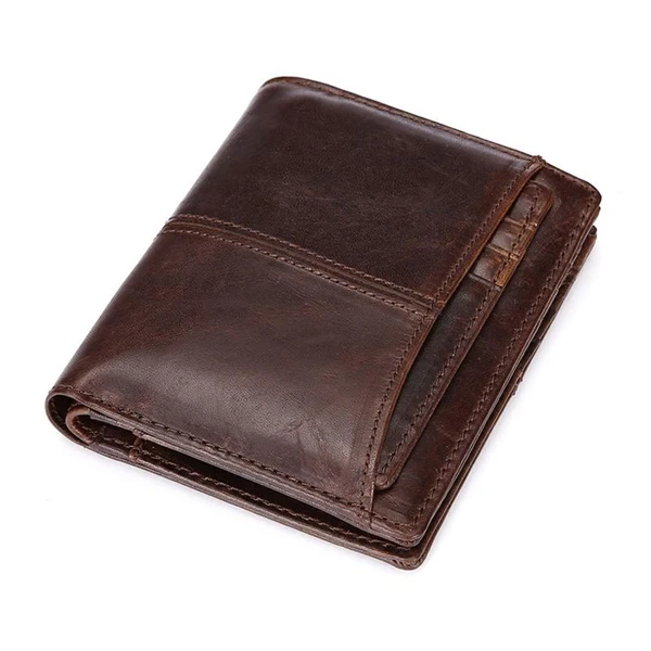 Cartera vintage de cuero con gran capacidad para tarjetas SIM