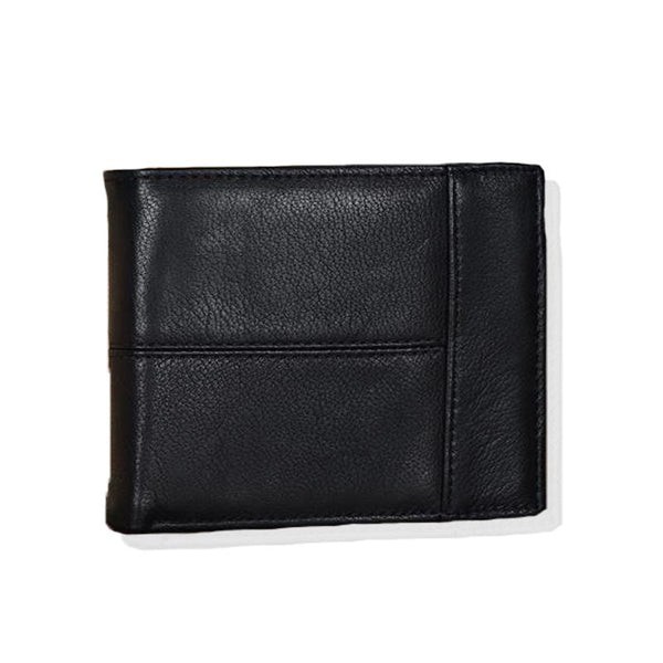 Cartera multitarjeta de cuero para hombre