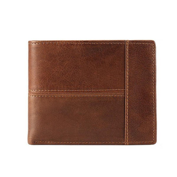 Cartera multitarjeta de cuero para hombre