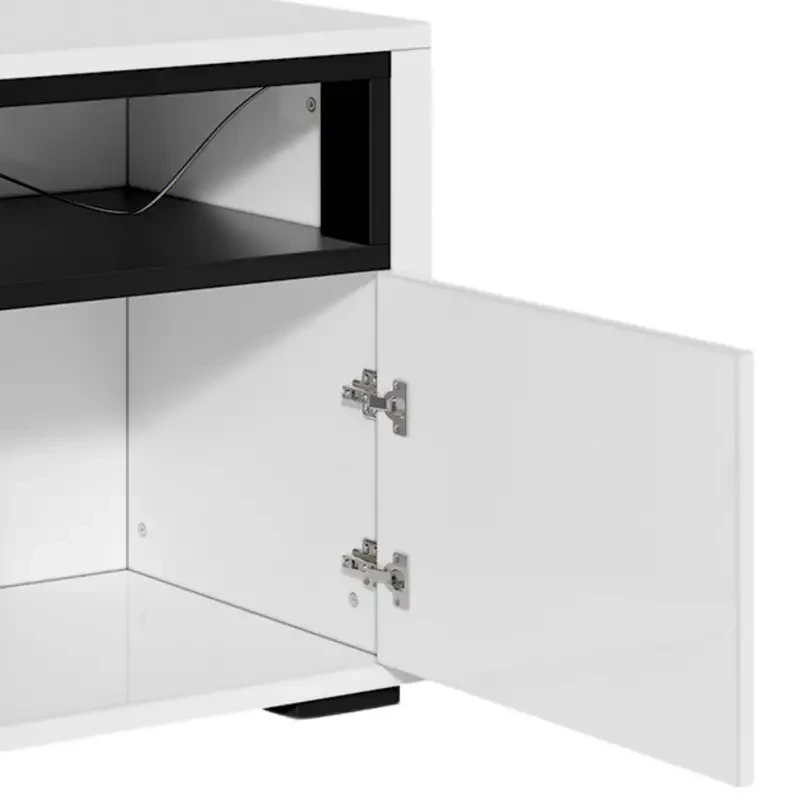 Mueble de TV LED de 60" - Consola multimedia de centro de entretenimiento de alto brillo