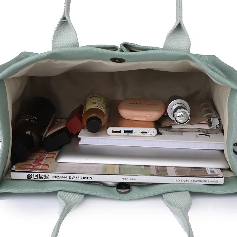 Nuevo bolso de hombro de lona para mujer, bolsos de gran capacidad