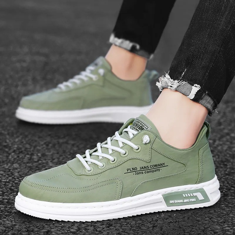 Zapatillas deportivas de lona con plataforma y estampado de letras para hombre