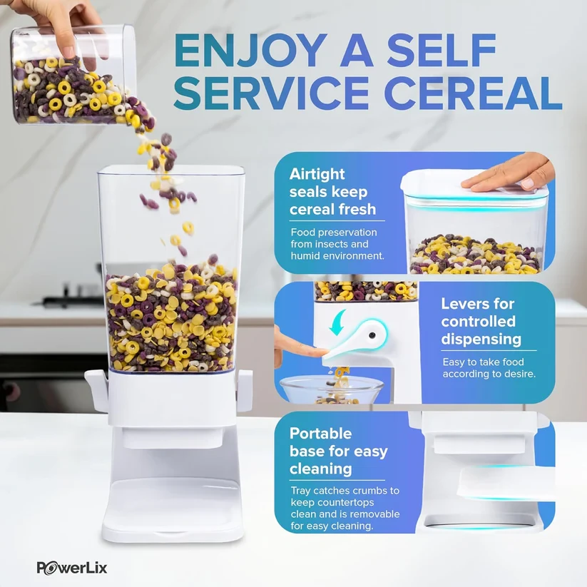 Dispensador de cereales Easy Dispense | Gran capacidad y almacenamiento higiénico