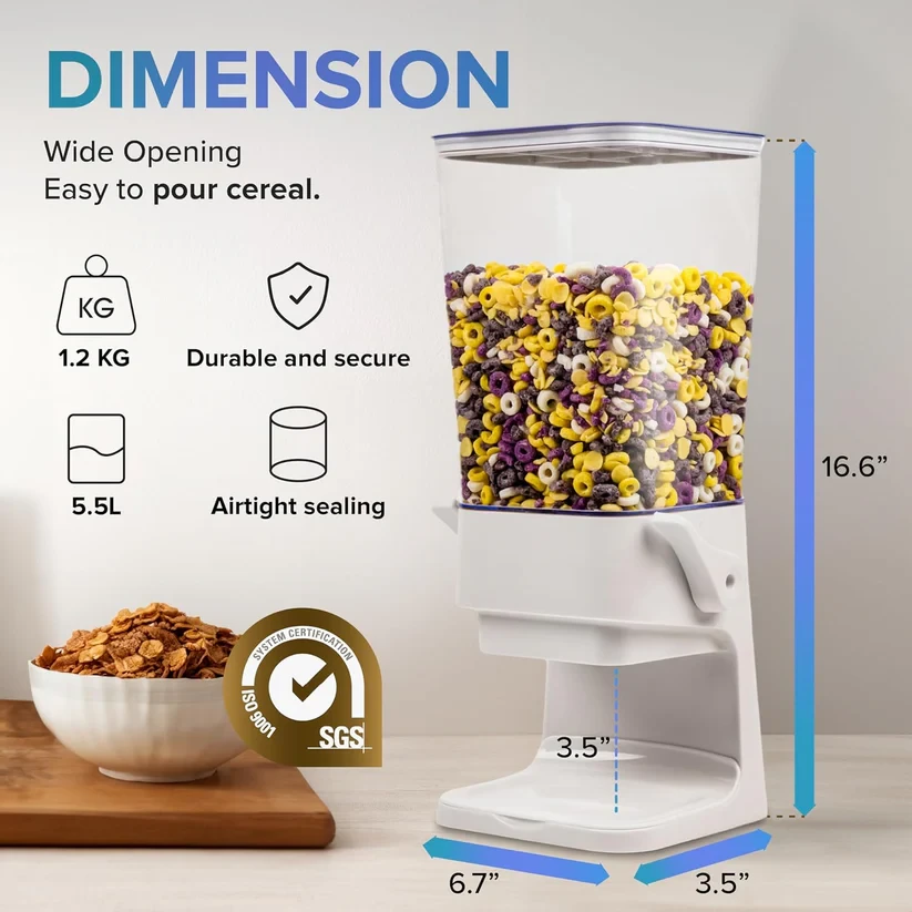 Dispensador de cereales Easy Dispense | Gran capacidad y almacenamiento higiénico