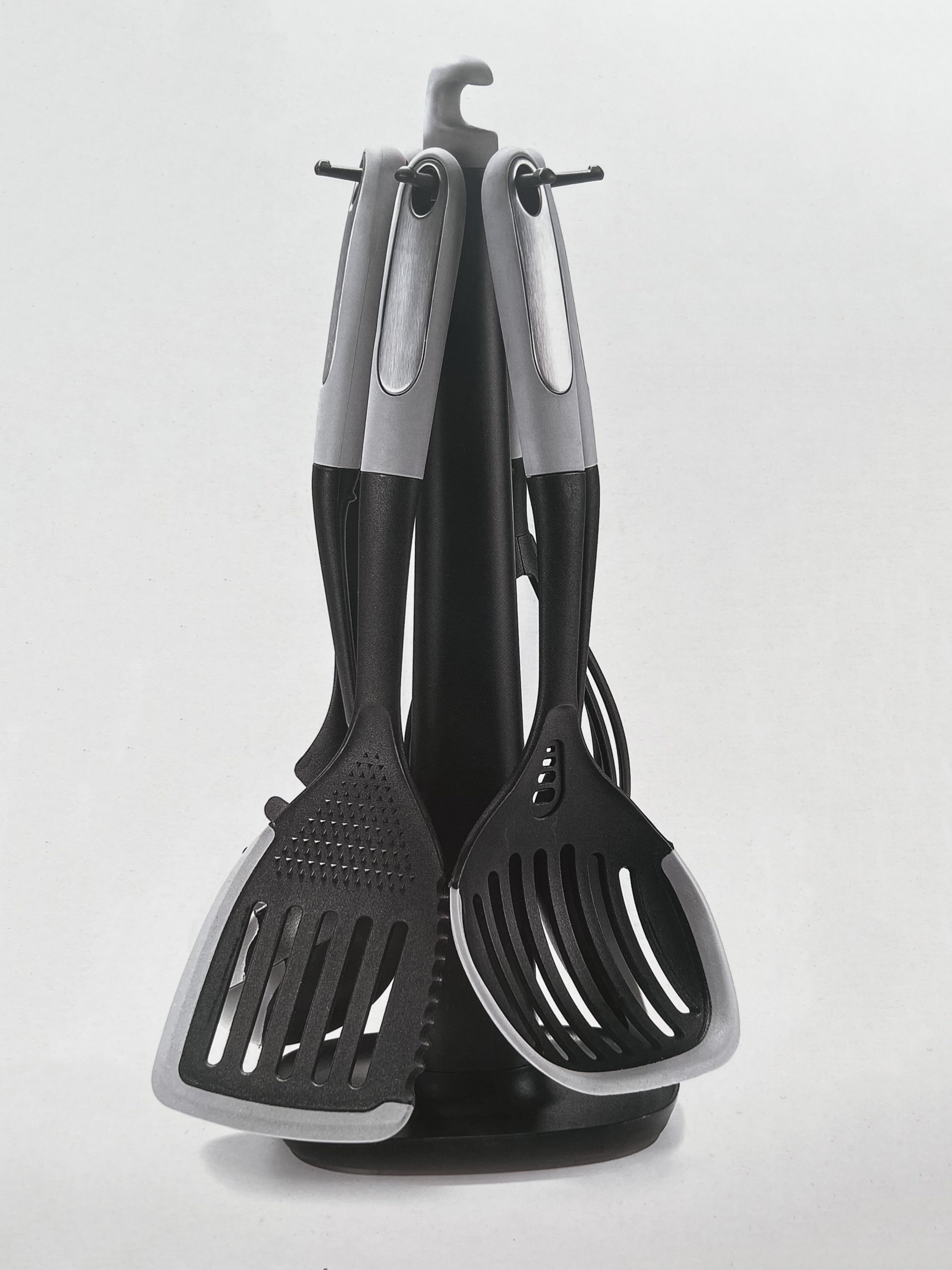 Juego de 7 utensilios de cocina antiadherentes con soporte