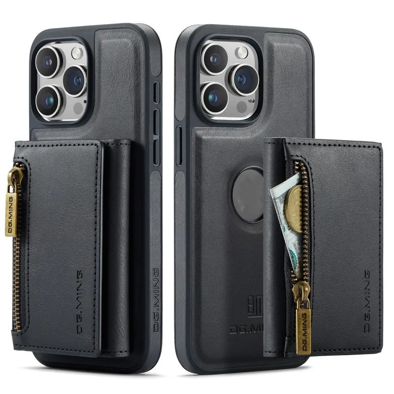 Funda magnética para teléfono con cargador inalámbrico y tarjetero