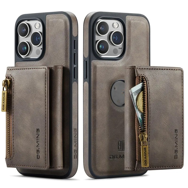 Funda magnética para teléfono con cargador inalámbrico y tarjetero