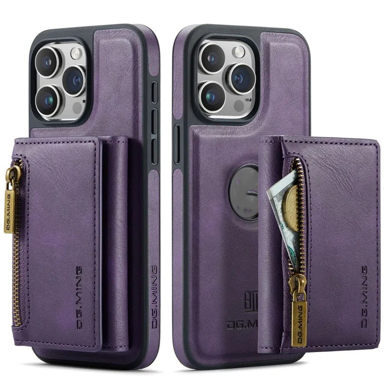 Funda magnética para teléfono con cargador inalámbrico y tarjetero
