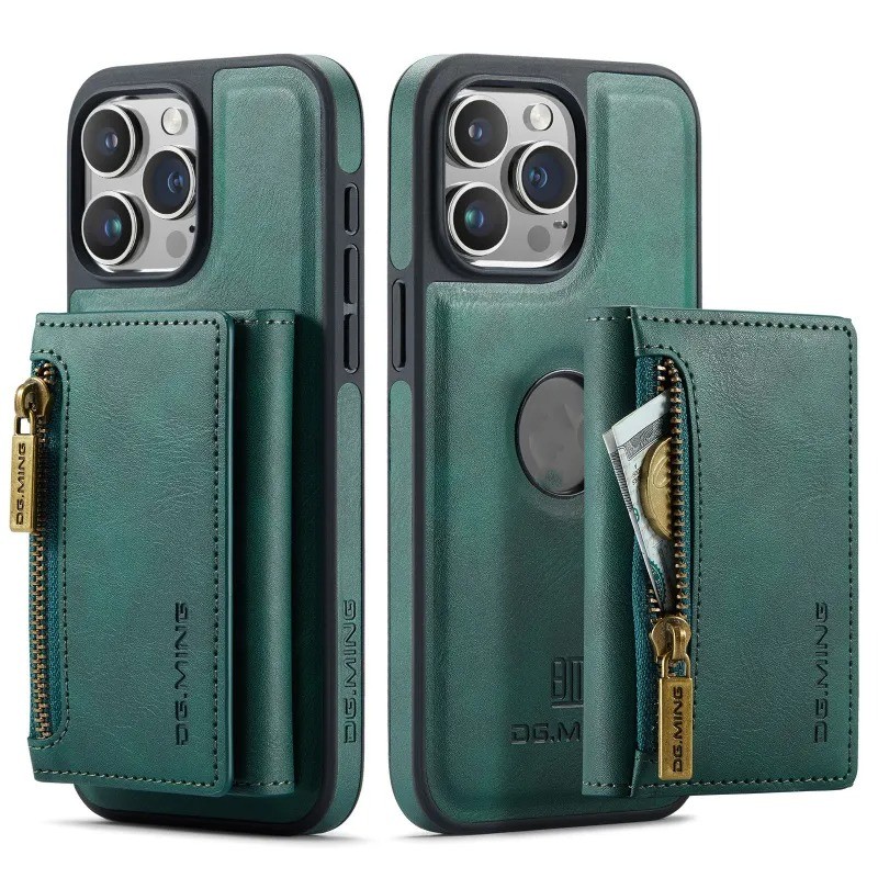 Funda magnética para teléfono con cargador inalámbrico y tarjetero