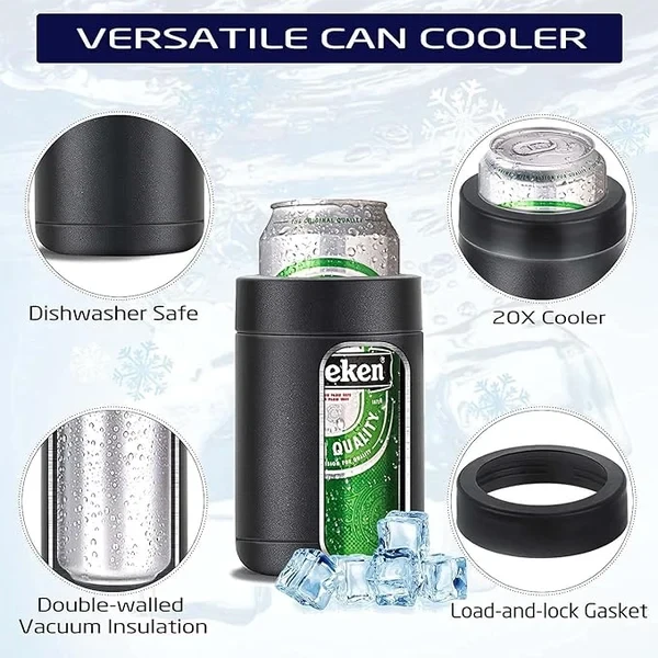 Enfriador de botellas y latas de cerveza con abridor