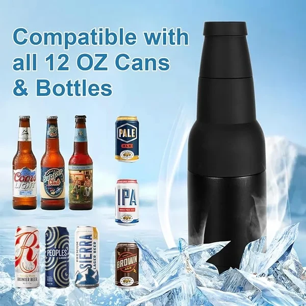 Enfriador de botellas y latas de cerveza con abridor