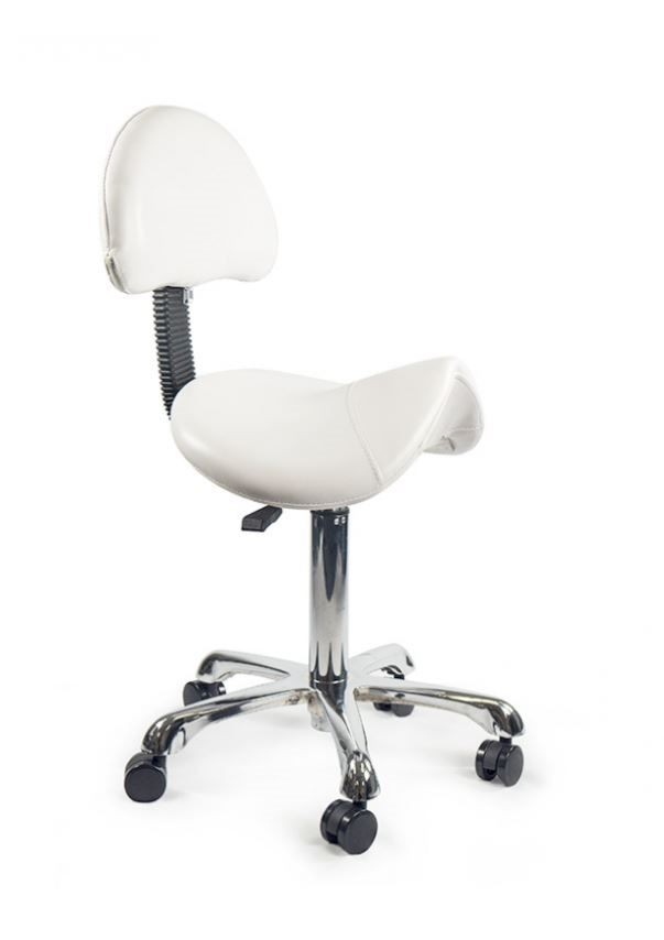 Silla de oficina con taburete tipo silla de montar