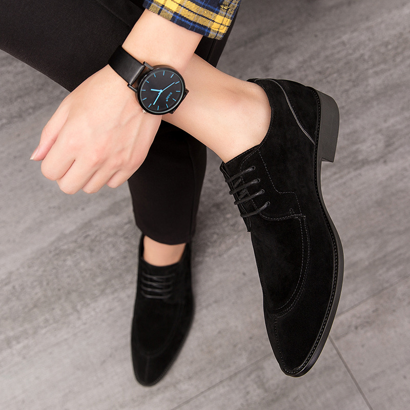 Zapatos casuales de cuero con diseño brogue tallado para hombre