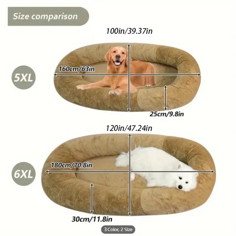Cama para perros y humanos: cama ortopédica lavable de piel sintética para personas y mascotas, con almohada y manta mullidas.