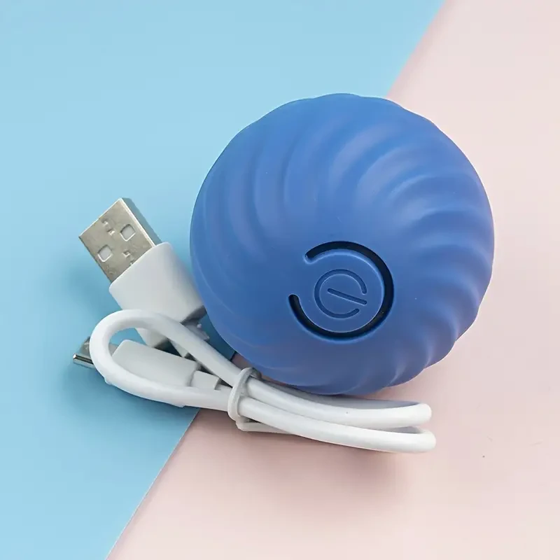 Juguete de bola rodante automático: juguete duradero para masticar y moler para perros.
