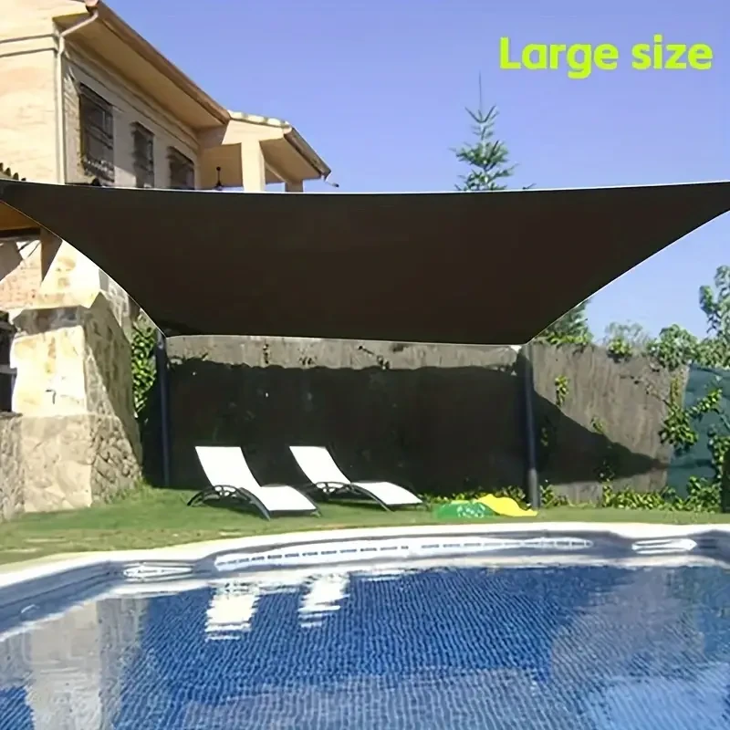 Tela parasol extragrande negra con ojales - Malla de HDPE para invernaderos, patios, plantas y cenadores