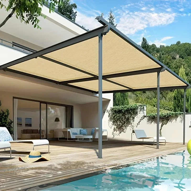 Red de protección solar encriptada para patio, balcón y jardín - Vela de protección solar gruesa para plantas y animales