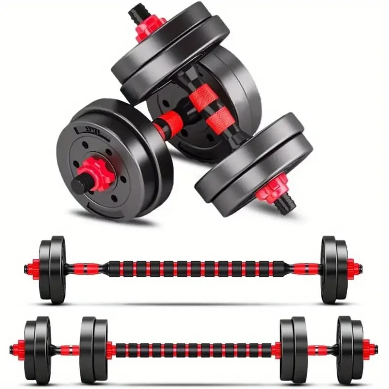 Juego de mancuernas ajustables de 20/30/40/60/80 lb, peso libre, convertibles en barra, ligeras para gimnasio en casa.