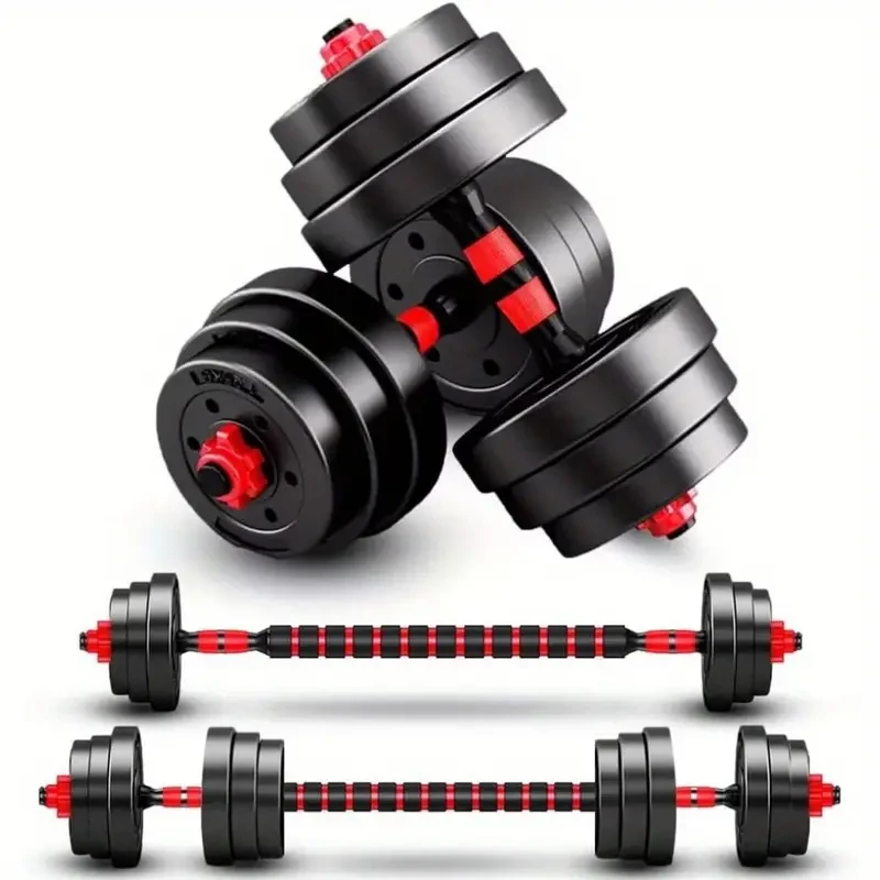 Juego de mancuernas ajustables de 20/30/40/60/80 lb, peso libre, convertibles en barra, ligeras para gimnasio en casa.