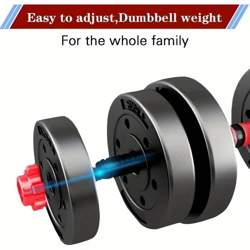 Juego de mancuernas ajustables de 20/30/40/60/80 lb, peso libre, convertibles en barra, ligeras para gimnasio en casa.