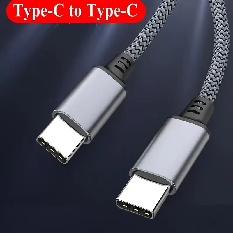 Cable USB C-To-C de 60 W: cable de carga rápida de 1,8 m para iPhone 15 Plus, Pro Max, teléfonos Android y portátiles