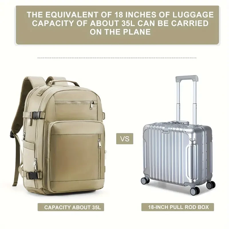 Mochila versátil con compartimento para zapatos: ideal para senderismo urbano, viajes diarios, portátil y fitness.