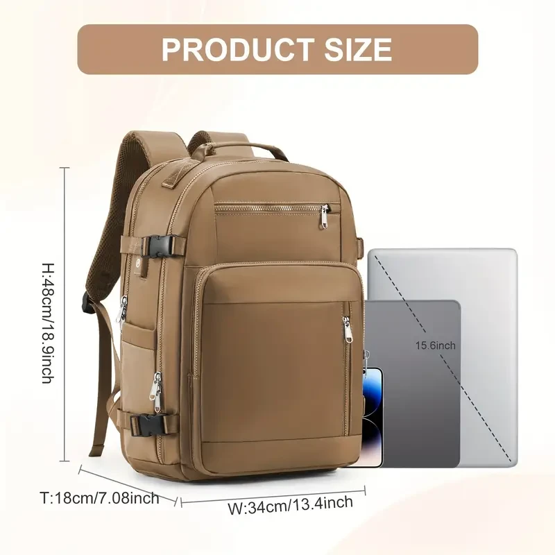 Mochila versátil con compartimento para zapatos: ideal para senderismo urbano, viajes diarios, portátil y fitness.