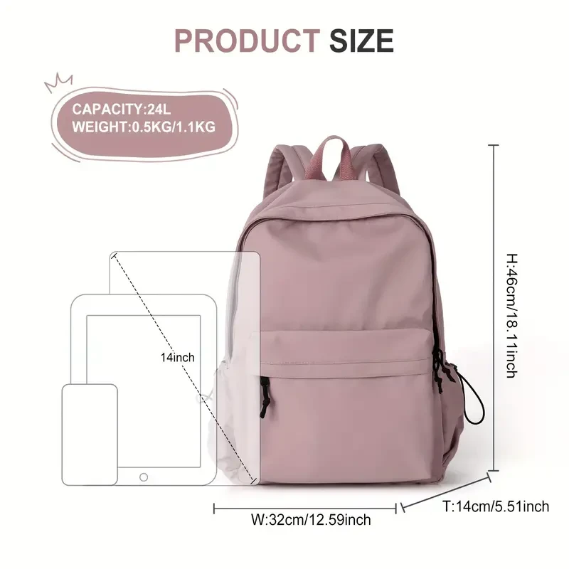 Mochila para portátil mejorada para estudiantes: impermeable, ligera y de gran capacidad para hombres y mujeres.