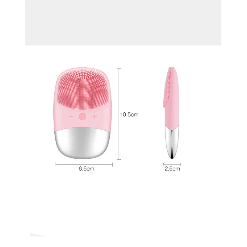 Mini cepillo limpiador facial eléctrico de silicona