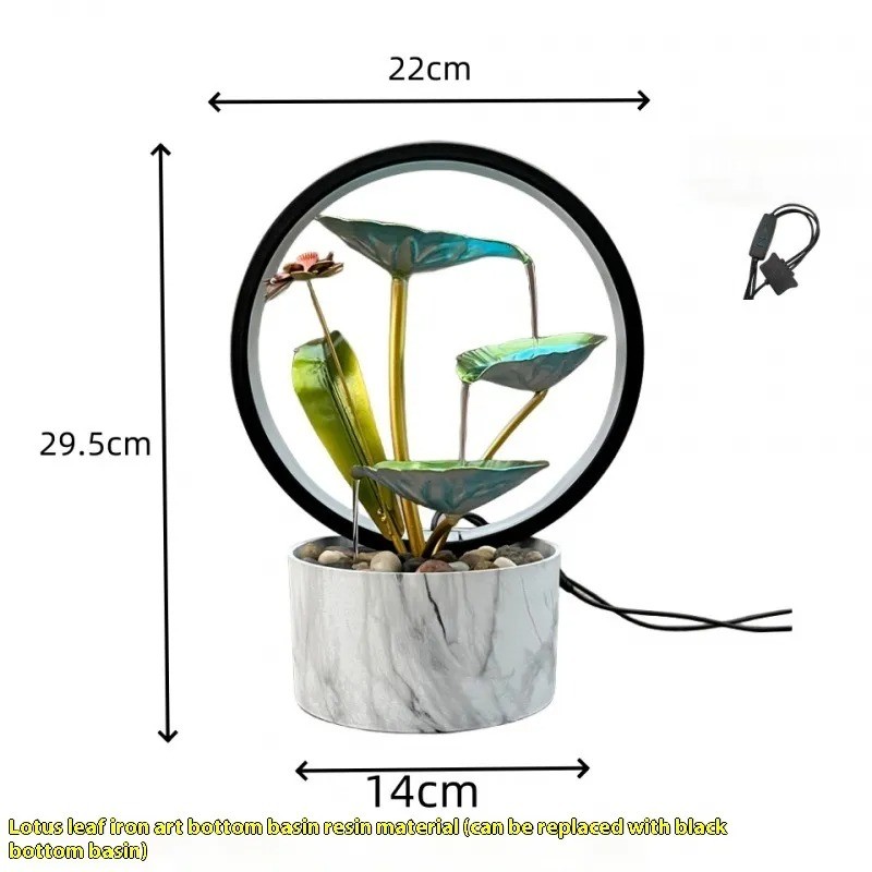 Adornos minimalistas de agua circulante para la decoración del hogar