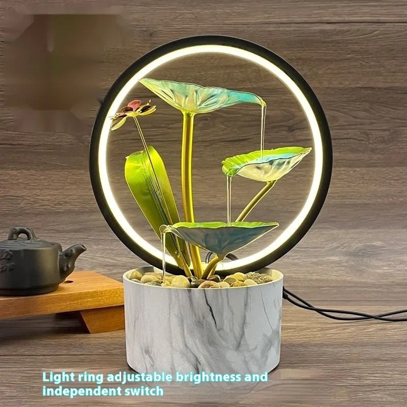 Adornos minimalistas de agua circulante para la decoración del hogar