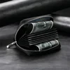 Cartera delgada de cuero con cremallera inteligente RFID