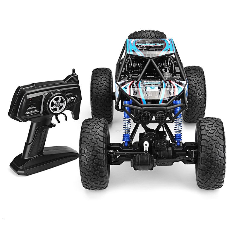Coche RC recargable, 1:10, supergrande, todoterreno, alta velocidad, azul