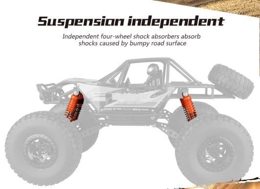 Coche RC recargable, 1:10, supergrande, todoterreno, alta velocidad, azul