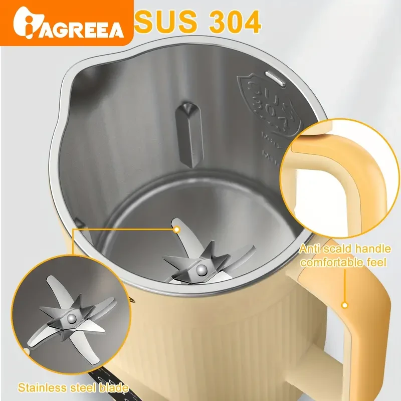 Licuadora IAGREEA de 34 oz para leche de soja y frutos secos - Licuadora de alta resistencia