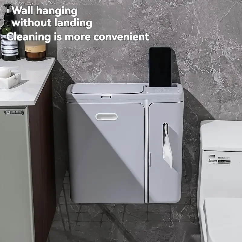 Papelera de pared multifunción para cocina y baño