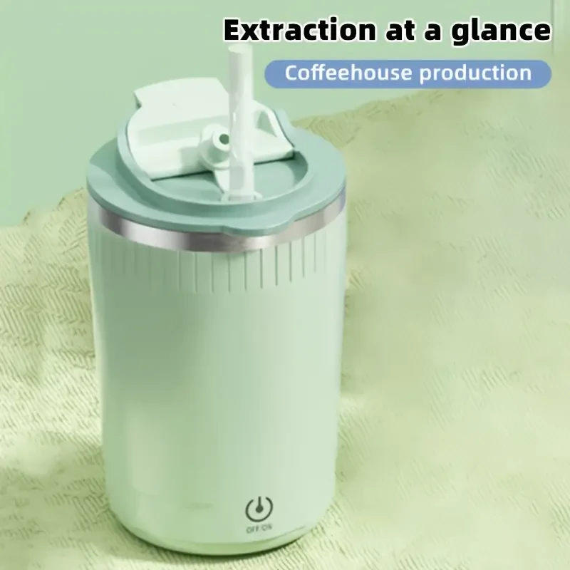 Taza de café con agitación magnética - Eléctrica de acero inoxidable para proteína en polvo