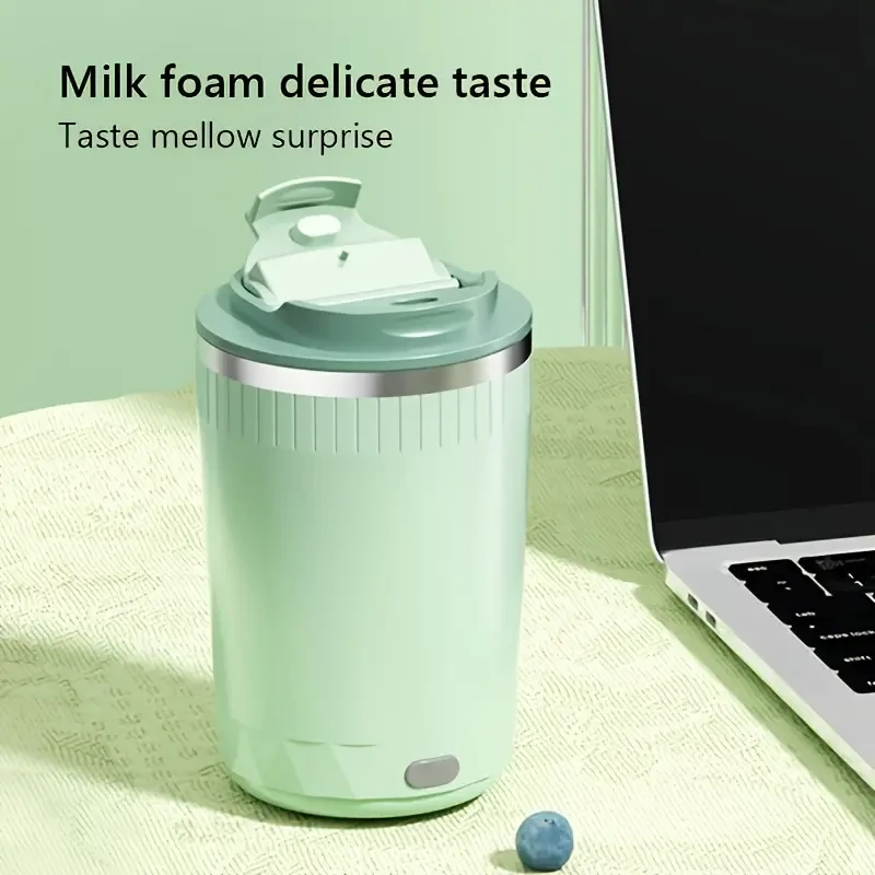 Taza de café con agitación magnética - Eléctrica de acero inoxidable para proteína en polvo
