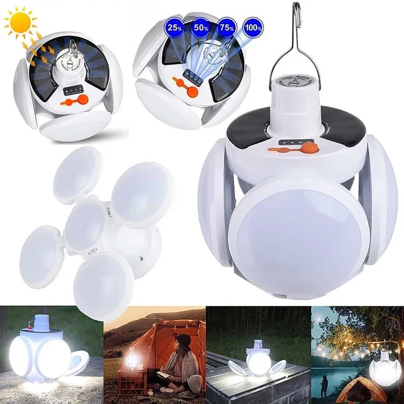Lámpara solar plegable 2 en 1