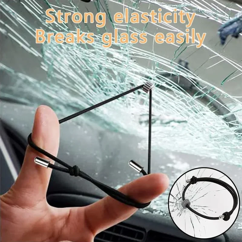 Pulsera de carburo de tungsteno con ventana rota