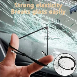 Pulsera de carburo de tungsteno con ventana rota