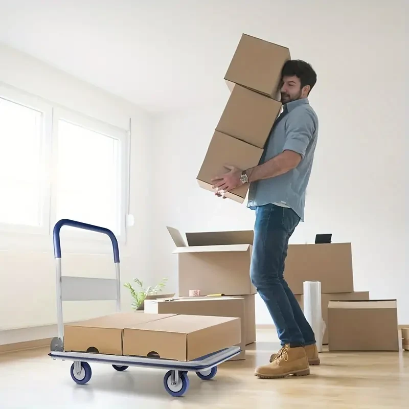Carrito de empuje plegable mejorado - Capacidad de 330 lb
