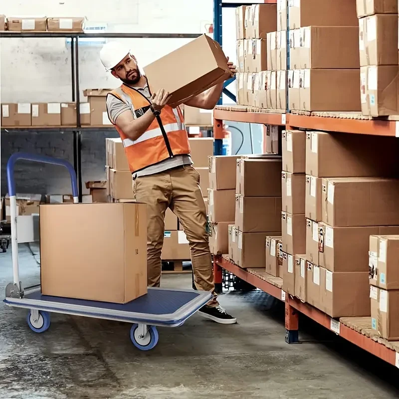 Carrito de empuje plegable mejorado - Capacidad de 330 lb