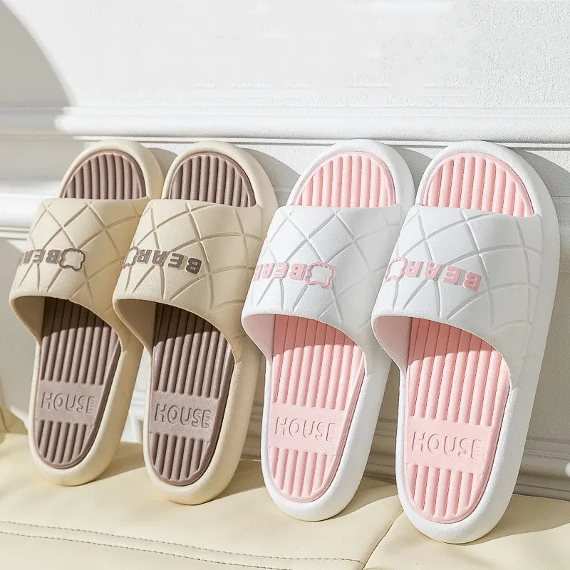 Zapatos de casa de oso para mujer, zapatos de interior