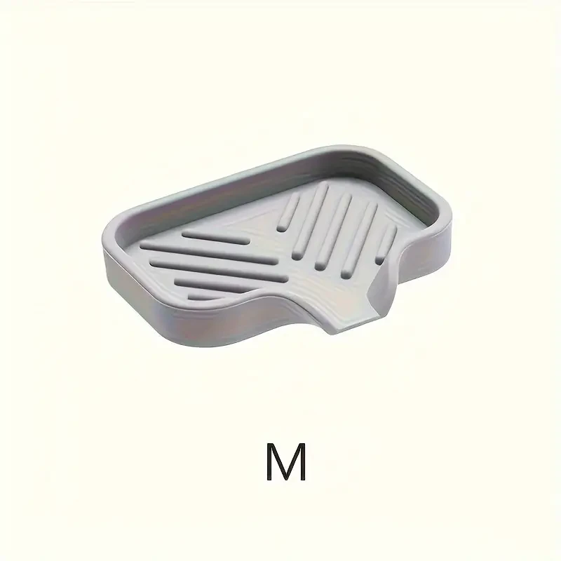 Jabonera de silicona - Soporte para fregadero de baño y cocina