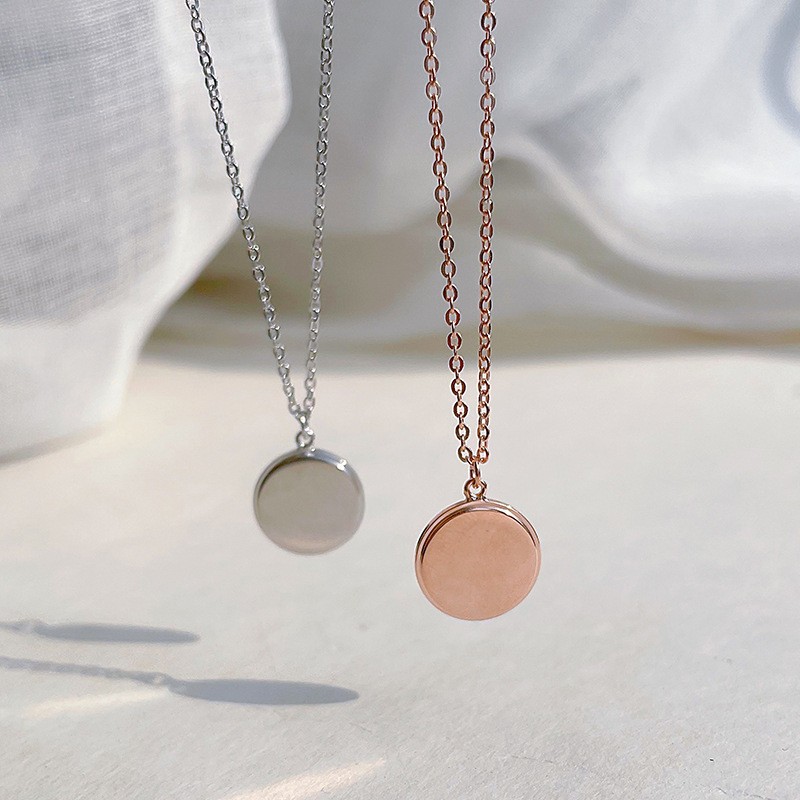 Collar de plata pura para mujer niña