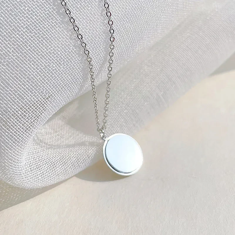 Collar de plata pura para mujer niña