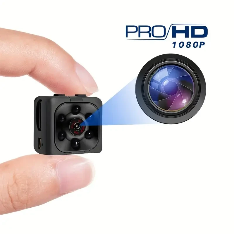 Mini cámara de video HD 1080P - Cámara de niñera portátil con visión nocturna
